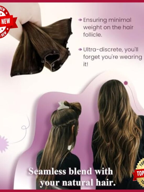 Human Hair Micro Beaded Weft Extensions 18 Inch 50g Reusable main image 4